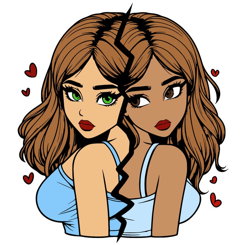 realistic girl split