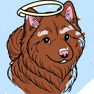 northern inuit dog with halo