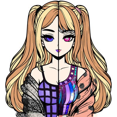 realistic girl split