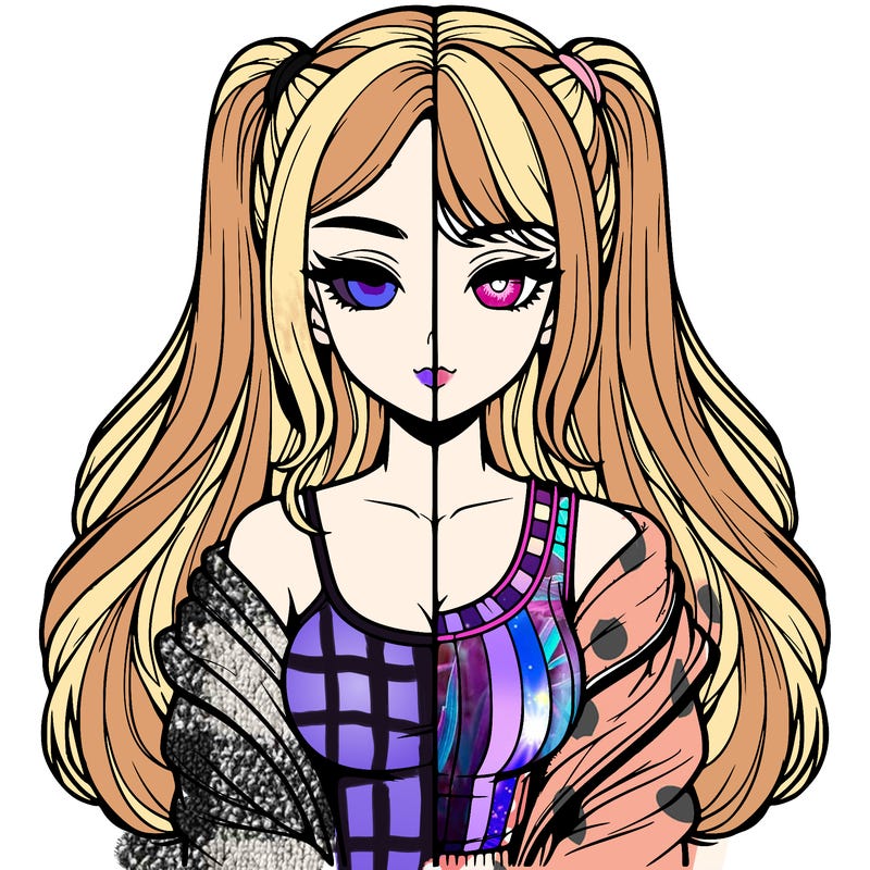 realistic girl split