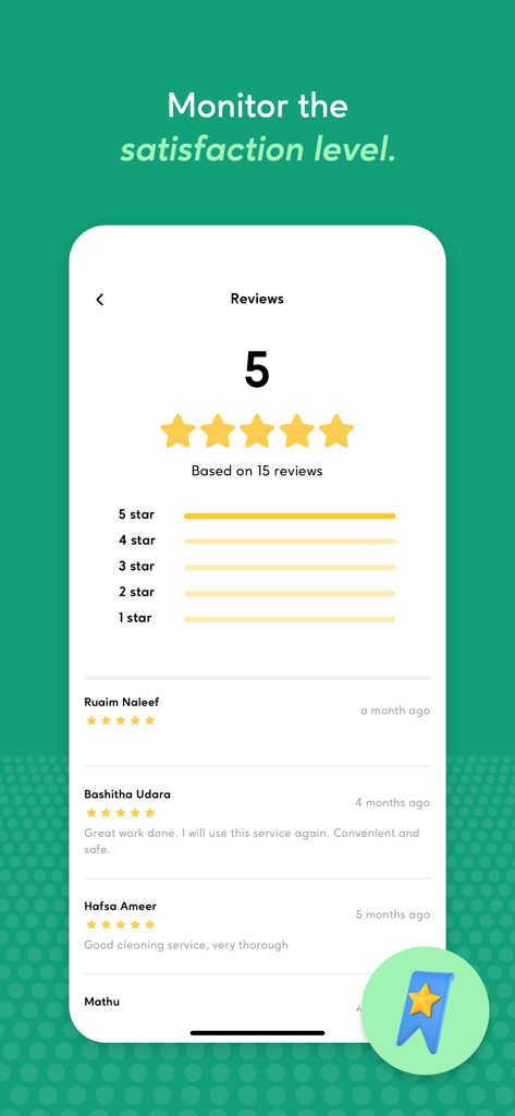 Good Guys - Good Guys app reviews interface displaying a five star rating and positive customer testimonials