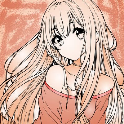 realistic anime girl with really long hair