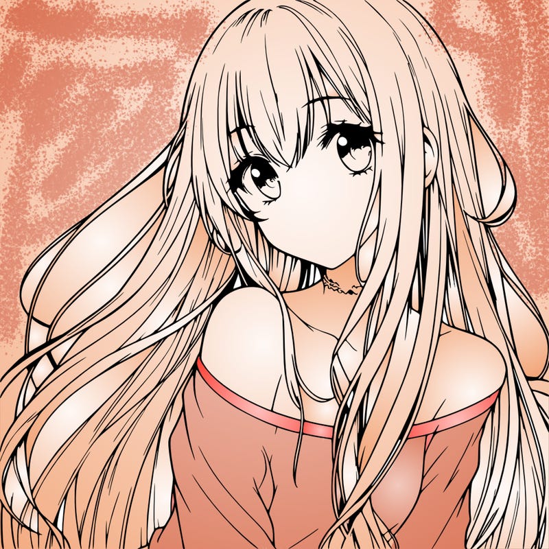 realistic anime girl with really long hair