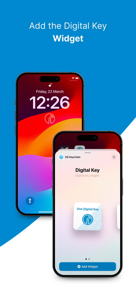 KS Keychain - iPhone lock screen and widget setup for KS Keychain digital key