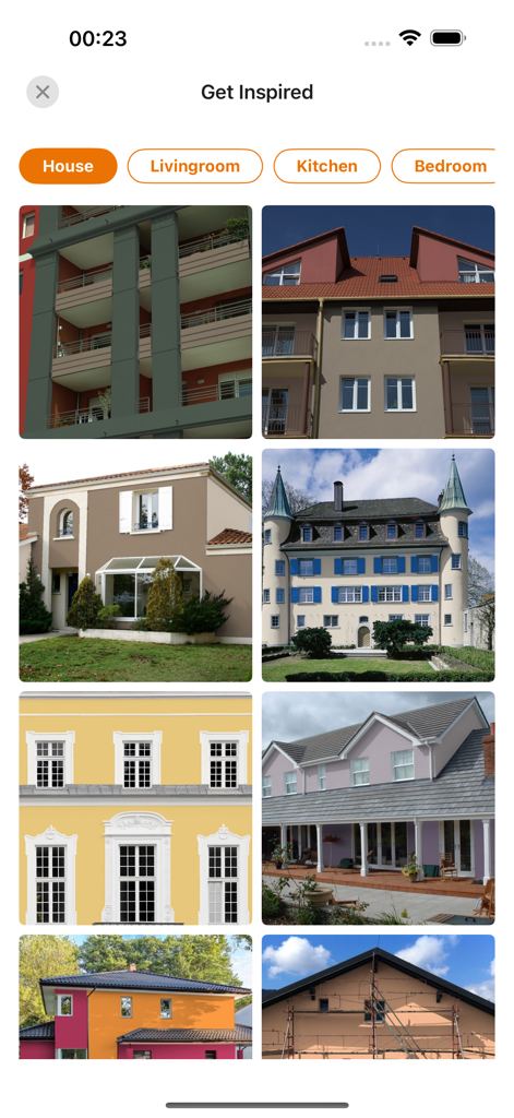 RAL iColours - Gallery showing different house exterior paint colors for inspiration