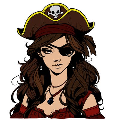 realistic pirate that’s a girl