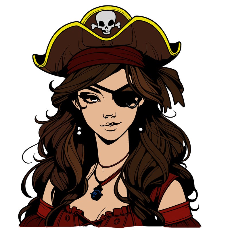 realistic pirate that’s a girl