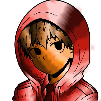 manga character with a hoodie