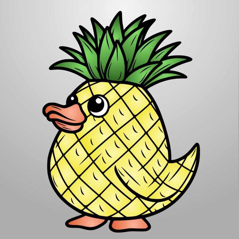 a pineapple duck named georgie from moriah elizabeth on youtube