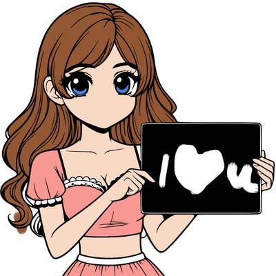 realistic pretty girl holding blank sign