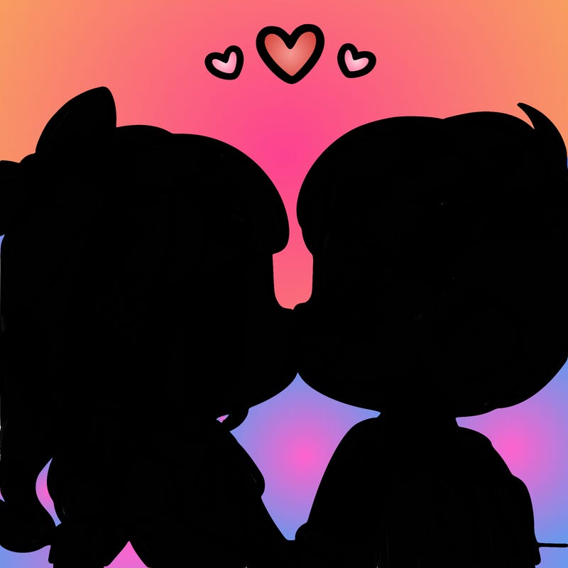 boy and girl kissing