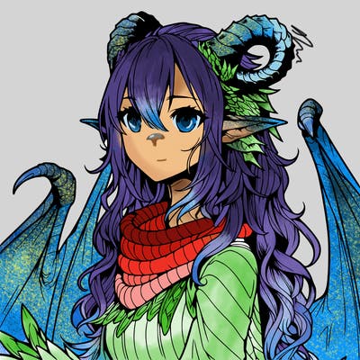 dragon girl realistic fantasy