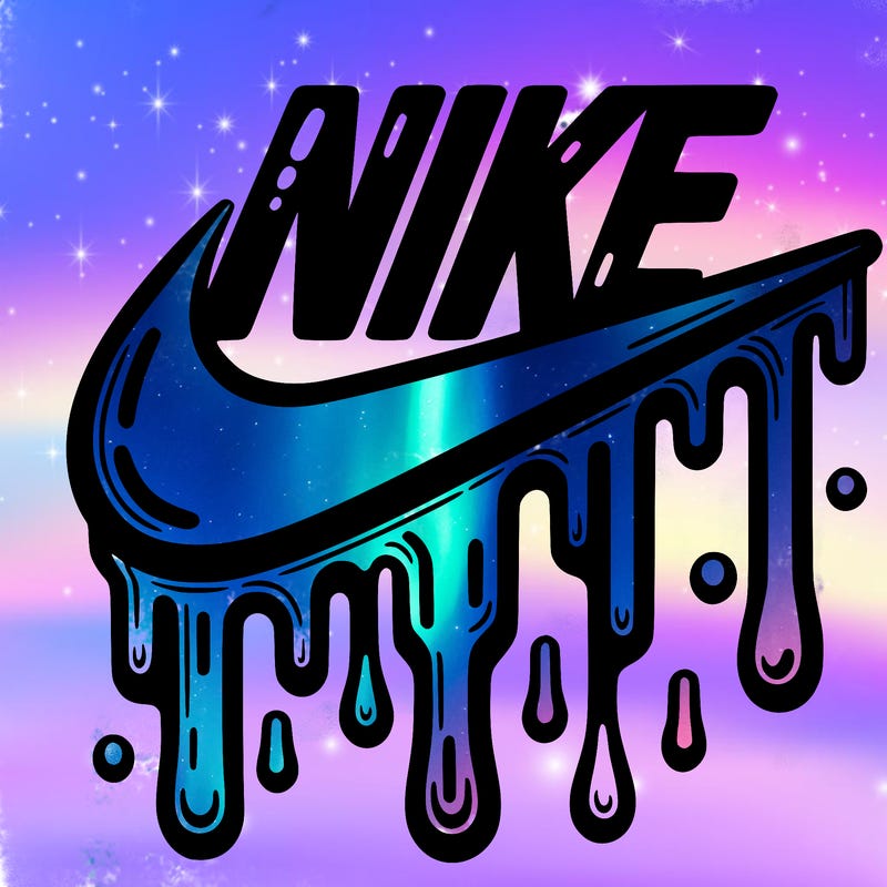 dripping nike logo
