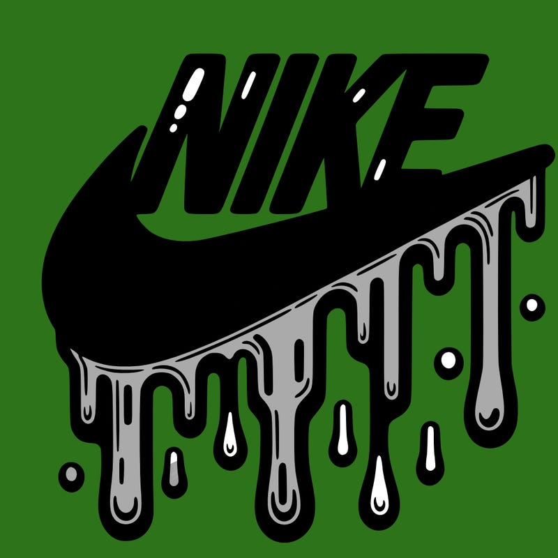 dripping nike logo