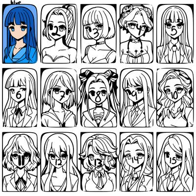 girls that look diffrent anime