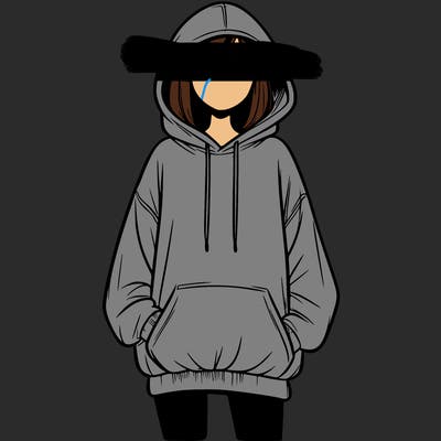realistic girl with oversized hoodie and leggings