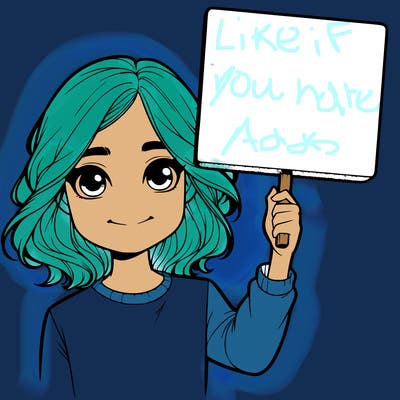 realistic girl holding up a sign