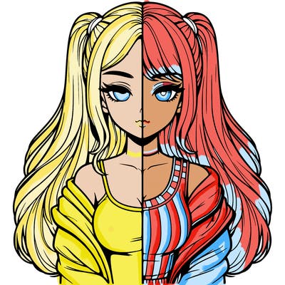 realistic girl split