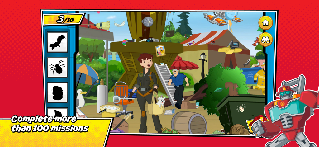 Transformers Rescue Bots! - A hidden object mission in the Transformers Rescue Bots app featuring Dani Burns and Heatwave