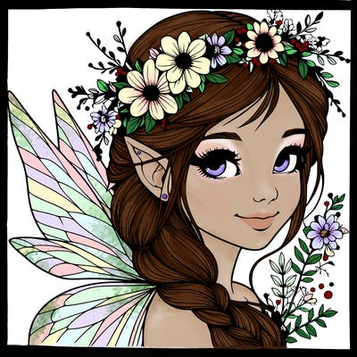 beautiful realistic fairy portrait