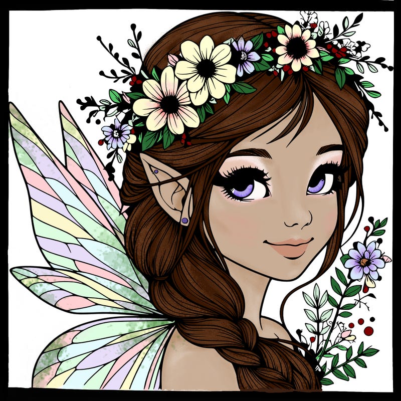 beautiful realistic fairy portrait