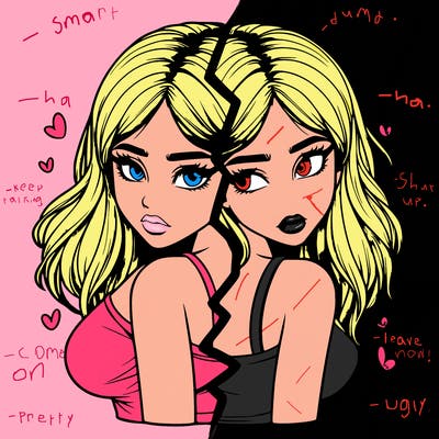 realistic girl split