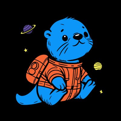 otter in a space suit