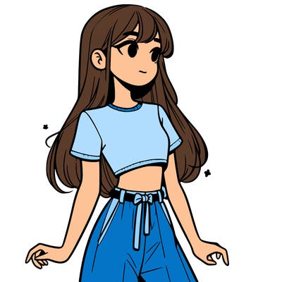 girl in a cute crop top