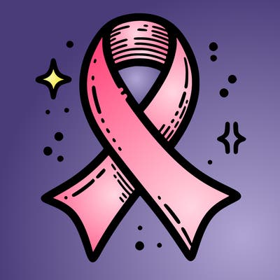 ribbon symbol of national breast cancer awareness month