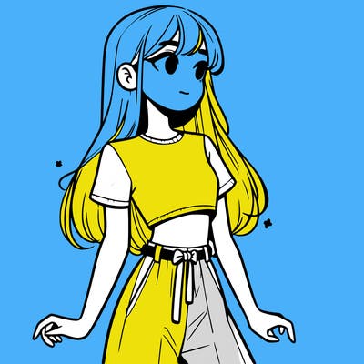 girl in a cute crop top