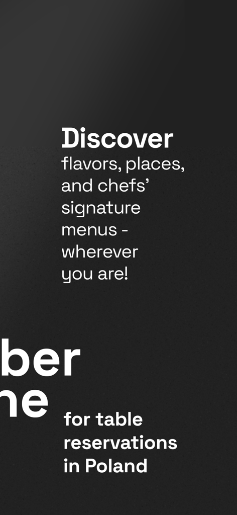 Zjedz.my: Restaurant bookings - Marketing screen for Zjedz.my app promoting restaurant discovery and table reservations in Poland with text Discover flavors and signature menus.