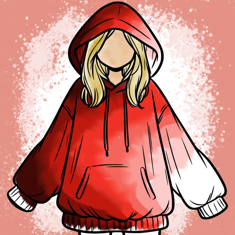 girl in oversized hoodie