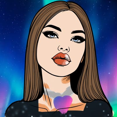 realistic woman with full lips