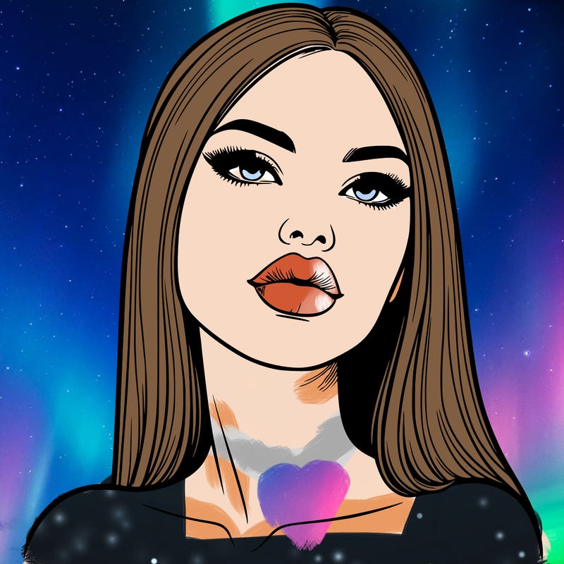 realistic woman with full lips