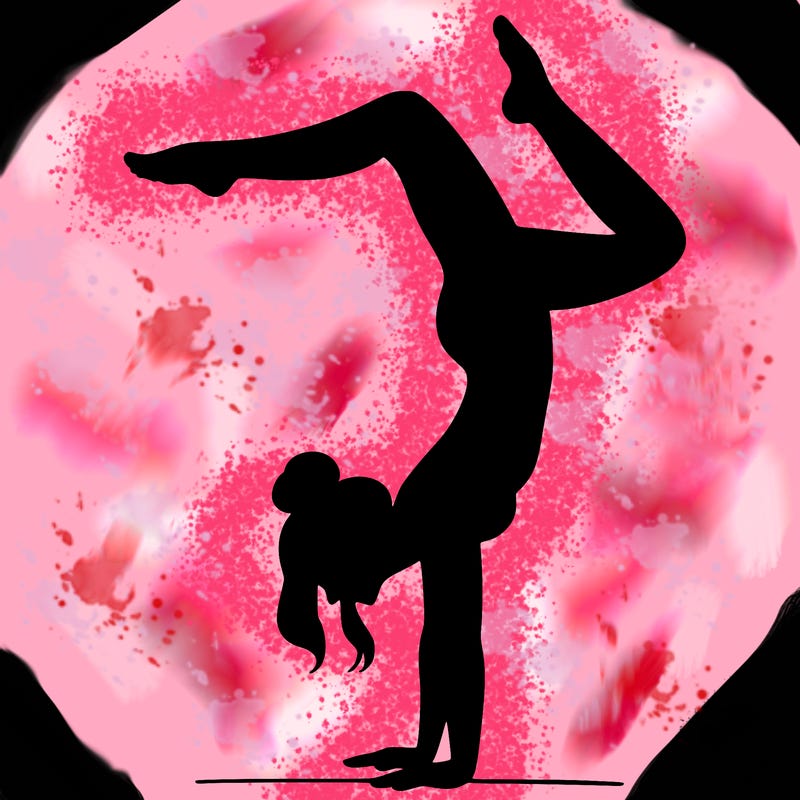 a woman doing a handstand