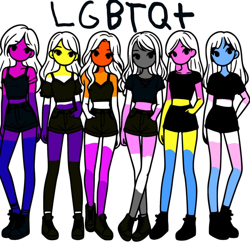 a group of girls wearing crop tops and shorts