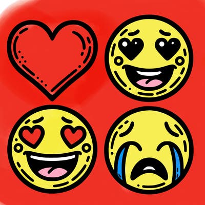 ❤ 😍 😁 😭