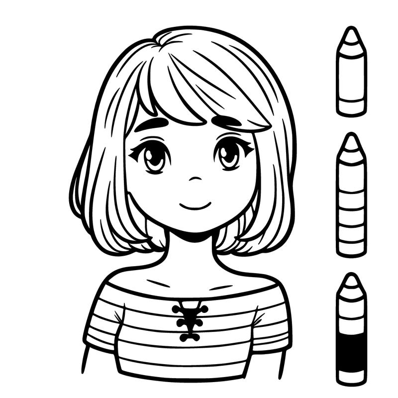 girl with short hair