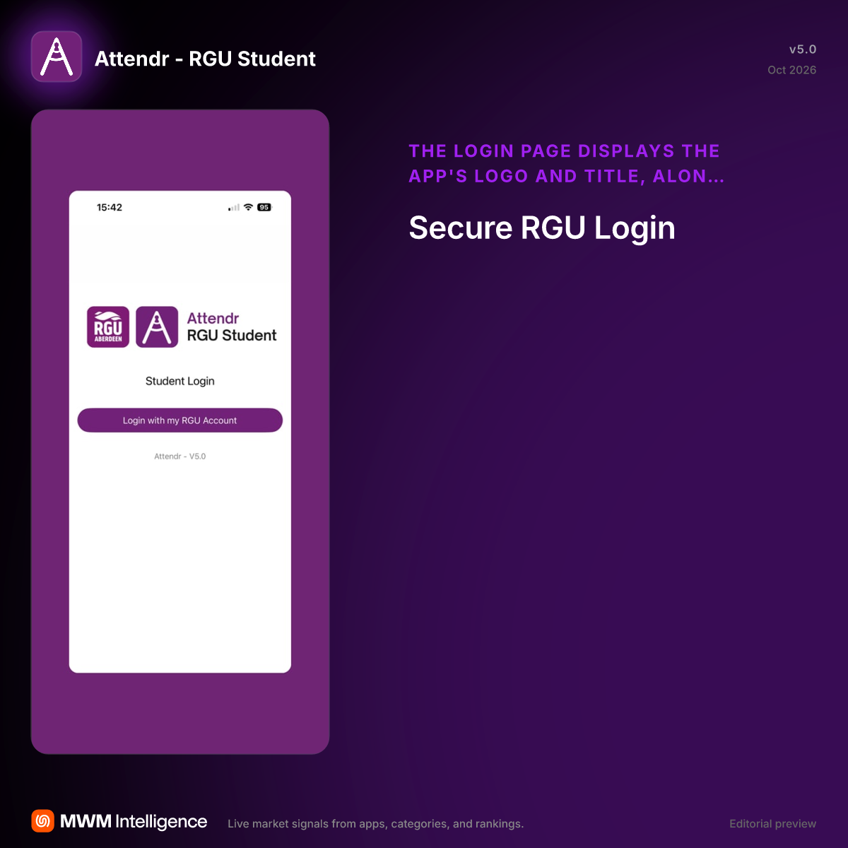 Attendr - RGU Student - Education App | MWM