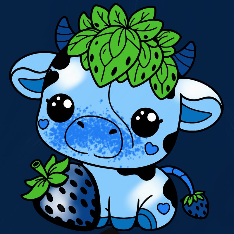 cute strawberry cow