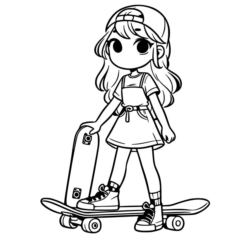 girl with skateboard