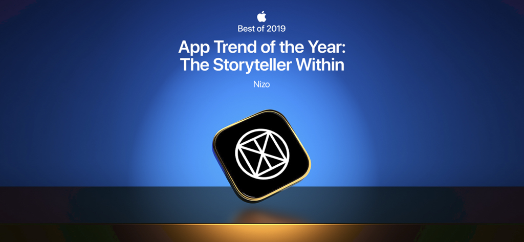 Nizo - Video Editor & Camera - Nizo video editor app icon with Apple App Trend of the Year 2019 award title.