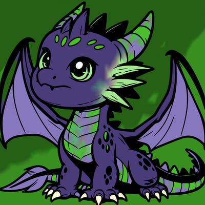 fierce baby night dragon