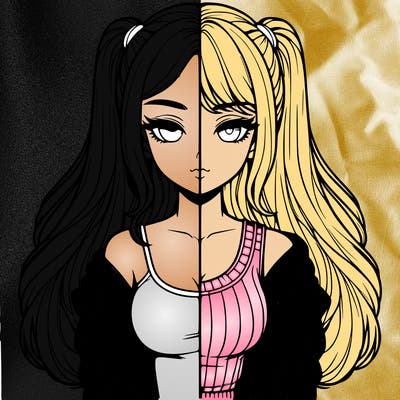 realistic girl split