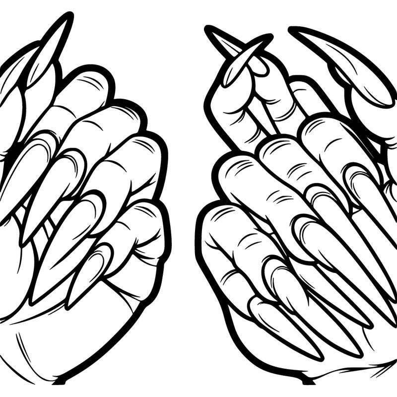 hands with long nails