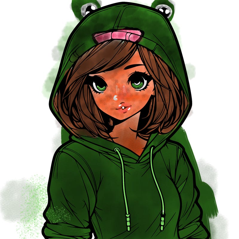 realistic girl with hoodie