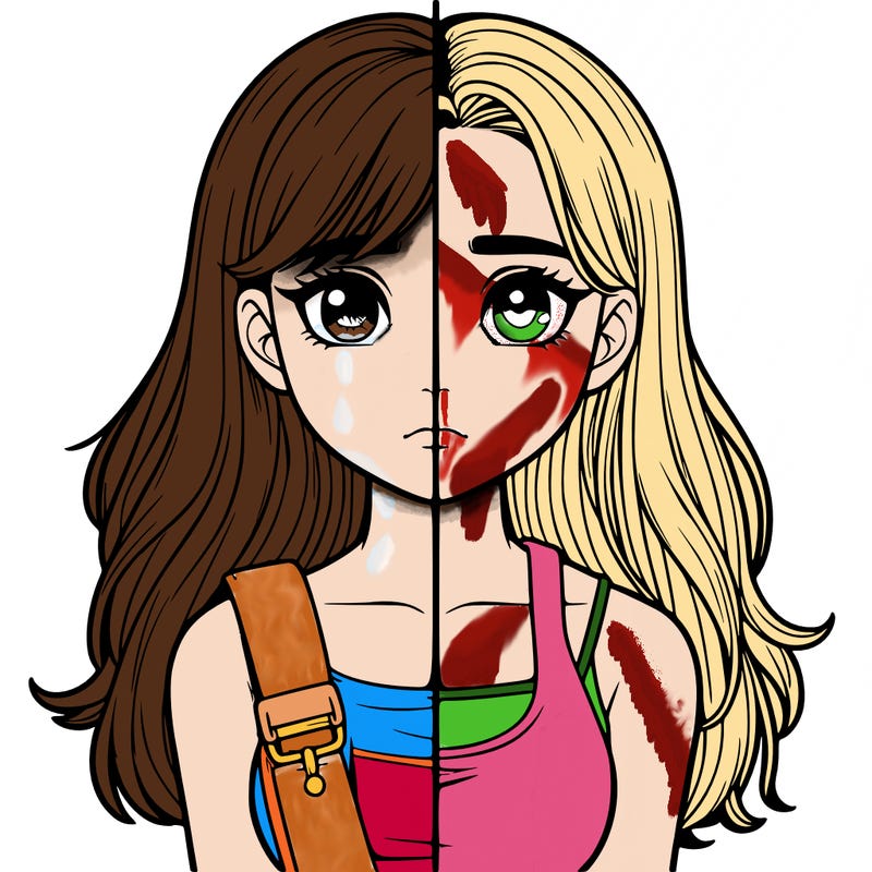 realistic girl split