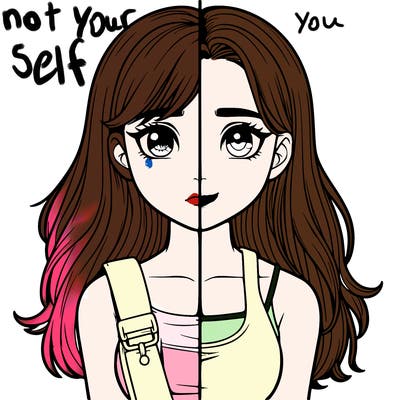 realistic girl split