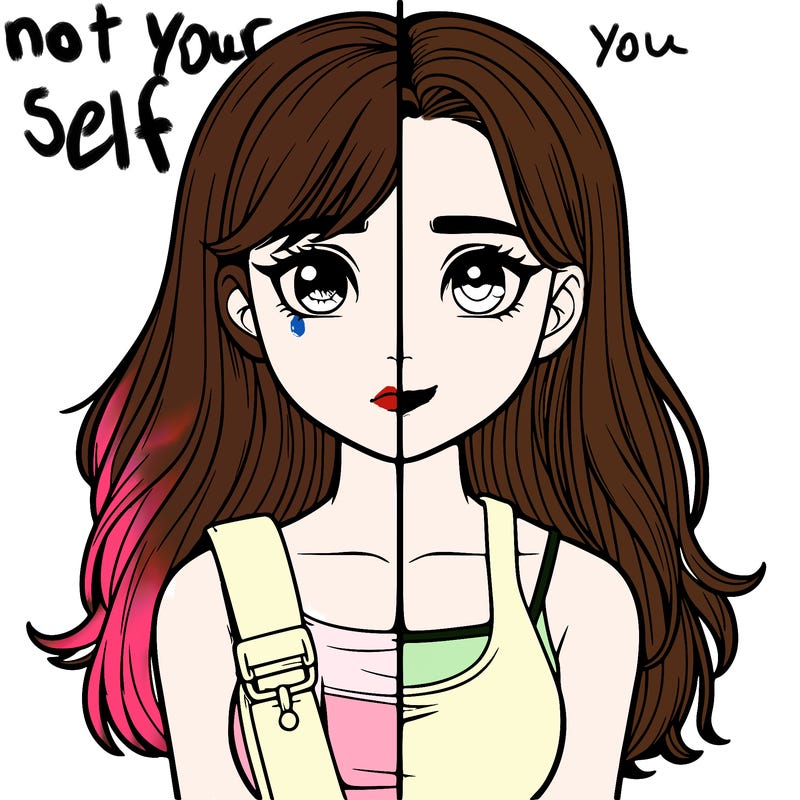 realistic girl split