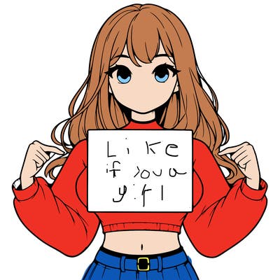 girl holding a blank sign in a long sleeve crop top